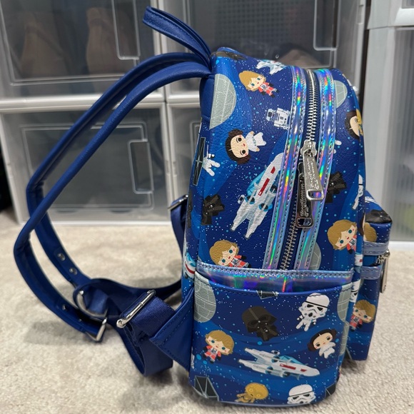 Loungefly Star Wars Chibi Icons A New Hope Blue Iridescent - Picture 4 of 11